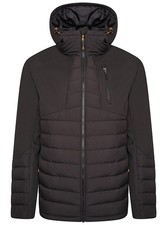 Image of Jcb Workwear Trade Hybrid Padded Jacket Black Size 2XL