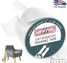 Cat Anti Scratch Tape 3 Inches X 30 Yards Cat Training Clear Double Sided Tape