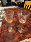 Pink Depression Glass Paneled Cordial Glasses. 3oz.    Collectable