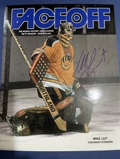 Mike LIUT #1 Cincinnati STINGERS Signed 8X10 FAN-FAVORITE Bees MASK Holo & COA