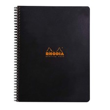 Rhodia Meeting Paper Book 80g Paper - Lined 80 sheets - 9 x 11 3/4 - Black cover