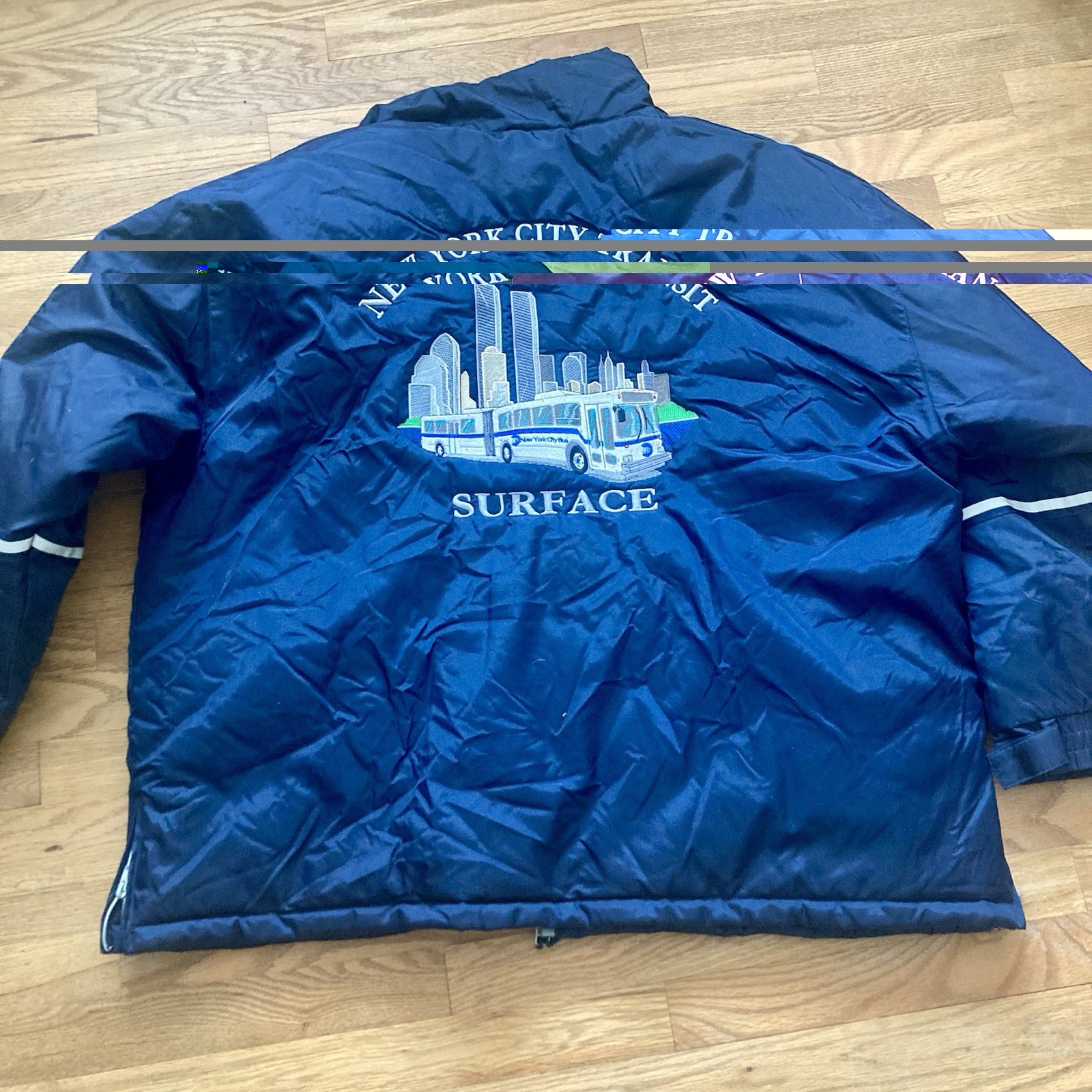 RARE! VTG MTA TRANSIT NYCTA NEW YORK SURFACE BOMBER JACKET UNIFORM W/TWIN TOWERS image 7