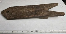 Vintage Very OLD Wood Hand Forged Square Nails Bootjack Primitive AMAZING