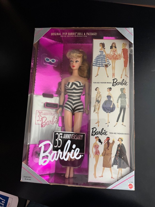 Original 1959 Barbie Doll Reproduction 35th Anniversary 1993 Version #11590
