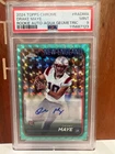 2024 Topps Chrome - Rookie Autographs Drake Maye #RA-DMA Aqua Geometric...