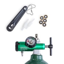 AireMed Oxygen Regulator 0-15LPM, CGA-870 Gauge Flow Rate   Includes Wrench Key,