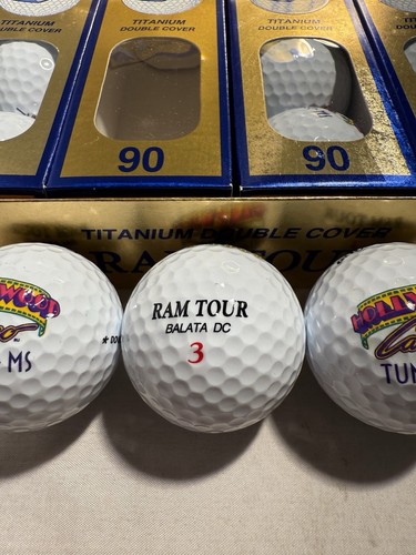 Box Of 12 Hollywood Casino Golf Balls Ram Tour Balata - Picture 8 of 9
