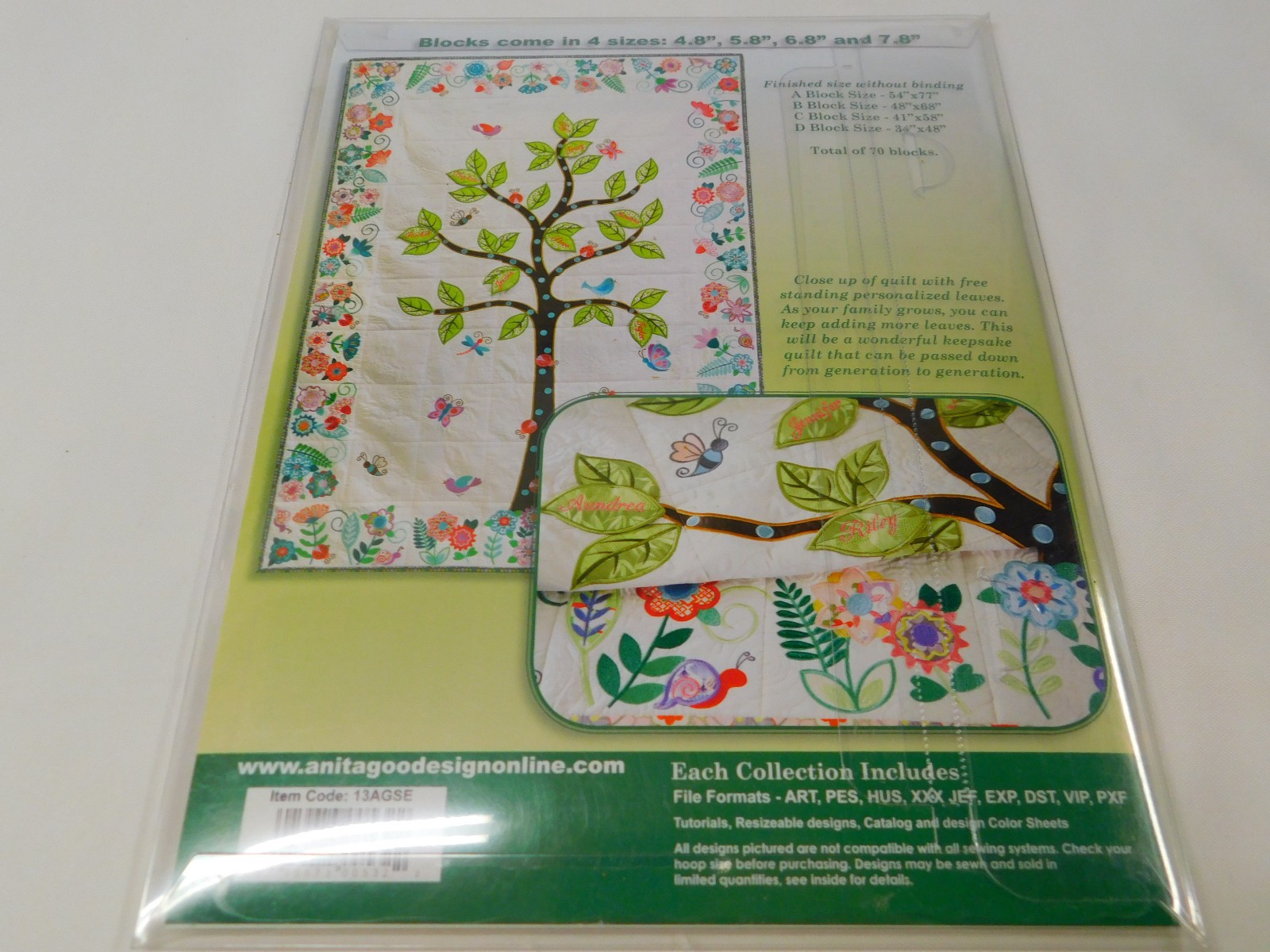 NEW Sealed  Anita Goodesign Tree of Life Quilt  Special Edition Book & CD