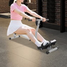 330lbs Foldable Rowing Machine 12 Adjustable Rower W/ Display Screen For Home