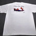 Clemson Tigers Comfort Colors Bass Fishing T Shirt XL White Short Sleeve