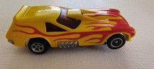 Vtg AFX '71 Vega Van "Gasser" Yellow w/Red Flames 1759 HO Slot Car
