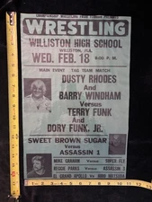 Replica Wrestling Event Poster CWA Dory Terry Funk Dusty Rhodes Assassin 11x16