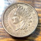 1861 Indian Cent Nice Original Very Choice AU Full Diamonds CHRC