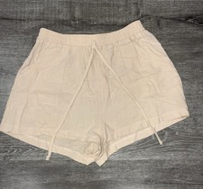 SHEIN Women s Beige Drawstring Shorts Size Medium 738
