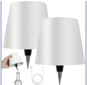 2 Pack Wine Bottle Lamps,  New Warm White And More,  Wireless + Bottles