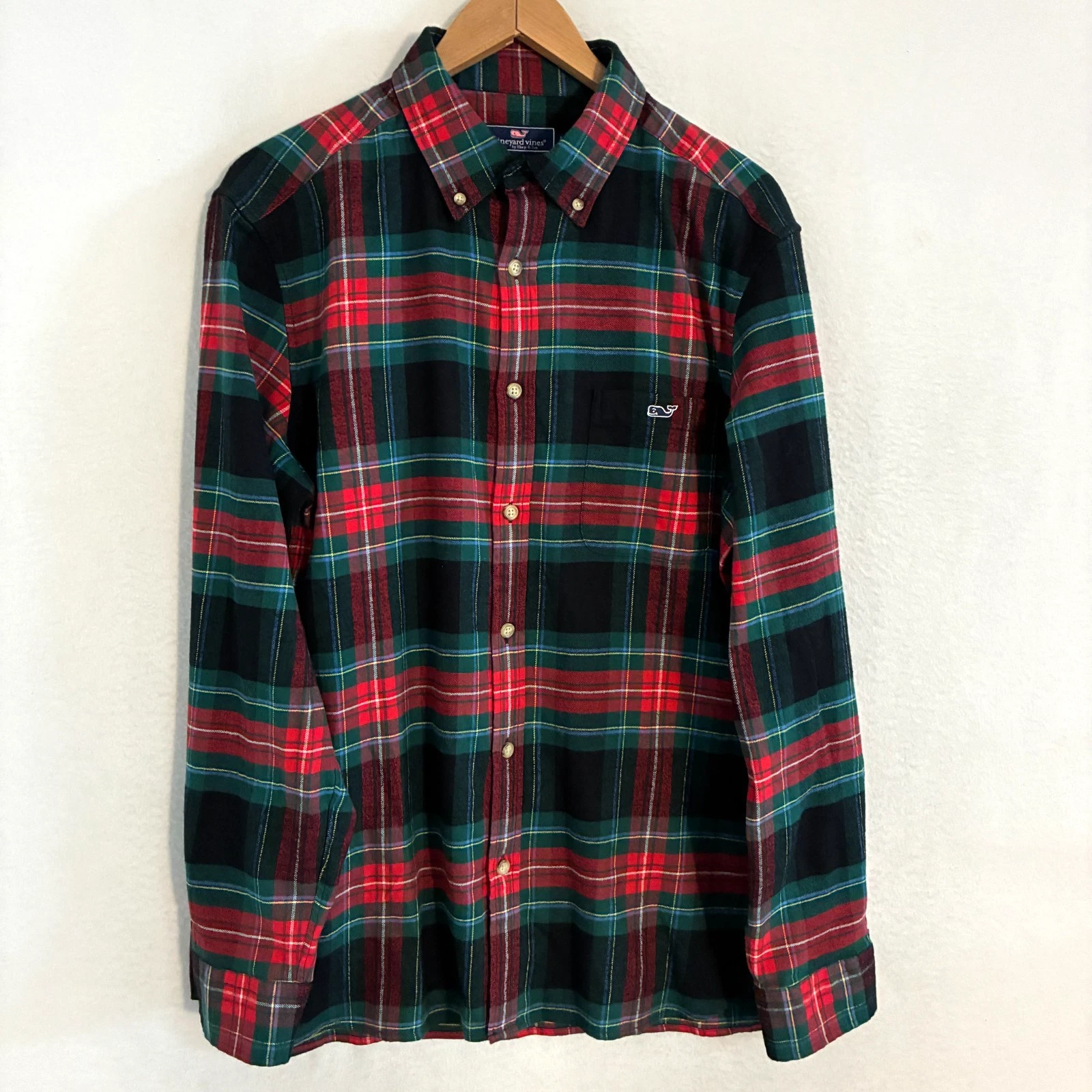 Vineyard Vines Plaid Flannel Shirt Men Size L Long Sleeve Cabin Gorpcore Outdoor