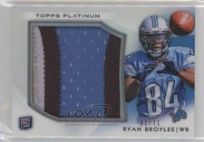 2012 Topps Platinum Rookie Patch 61/71 Ryan Broyles #PRP-RB Patch e6p