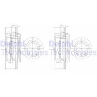 2X Delphi Bremsscheiben 280Mm Voll Vorne Passend FÜR Audi A4 | BG2987
