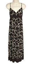 GUESS JEANS Brown Floral Chiffon Maxi Dress Spaghettis Strap Women Petite S/P