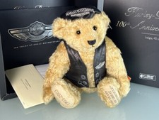 Steiff Animal Collectors 666476 Harley Davidson Teddy Bear 40cm - Excellent C...