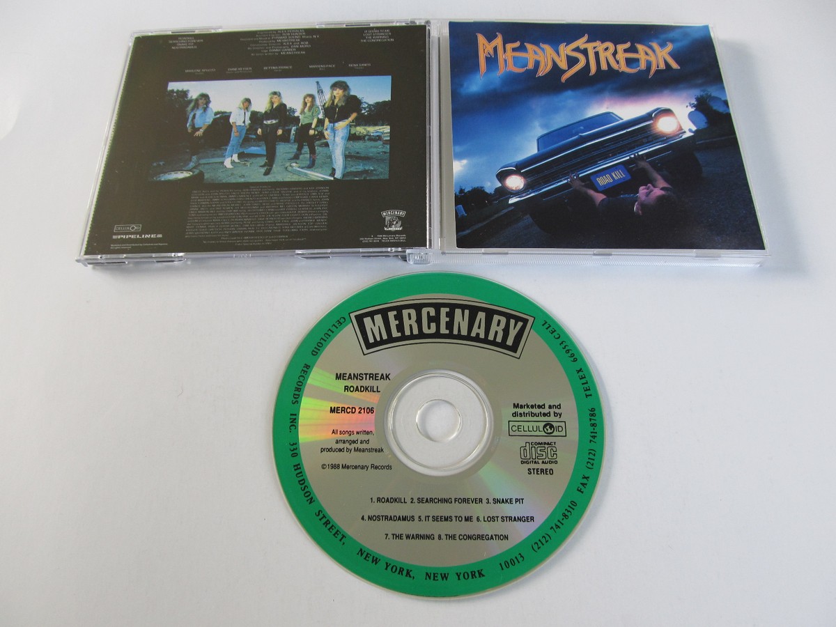 MEANSTREAK Roadkill CD 1988 FEMALE THRASH MEGA RARE ORIG