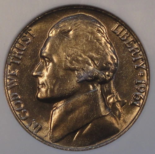 1961 Jefferson Nickel NGC 66 All But White Coin