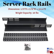 Adjustable 1 Space 1U Server Rack Shelf 4-Post Mount Shelves Rail Rails Network