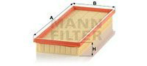 MANN-FILTER Filtro de aire C 3463 para OPEL para ASCONA B (81, 86, 87, 88) 334mm - Imagen 1 de 4