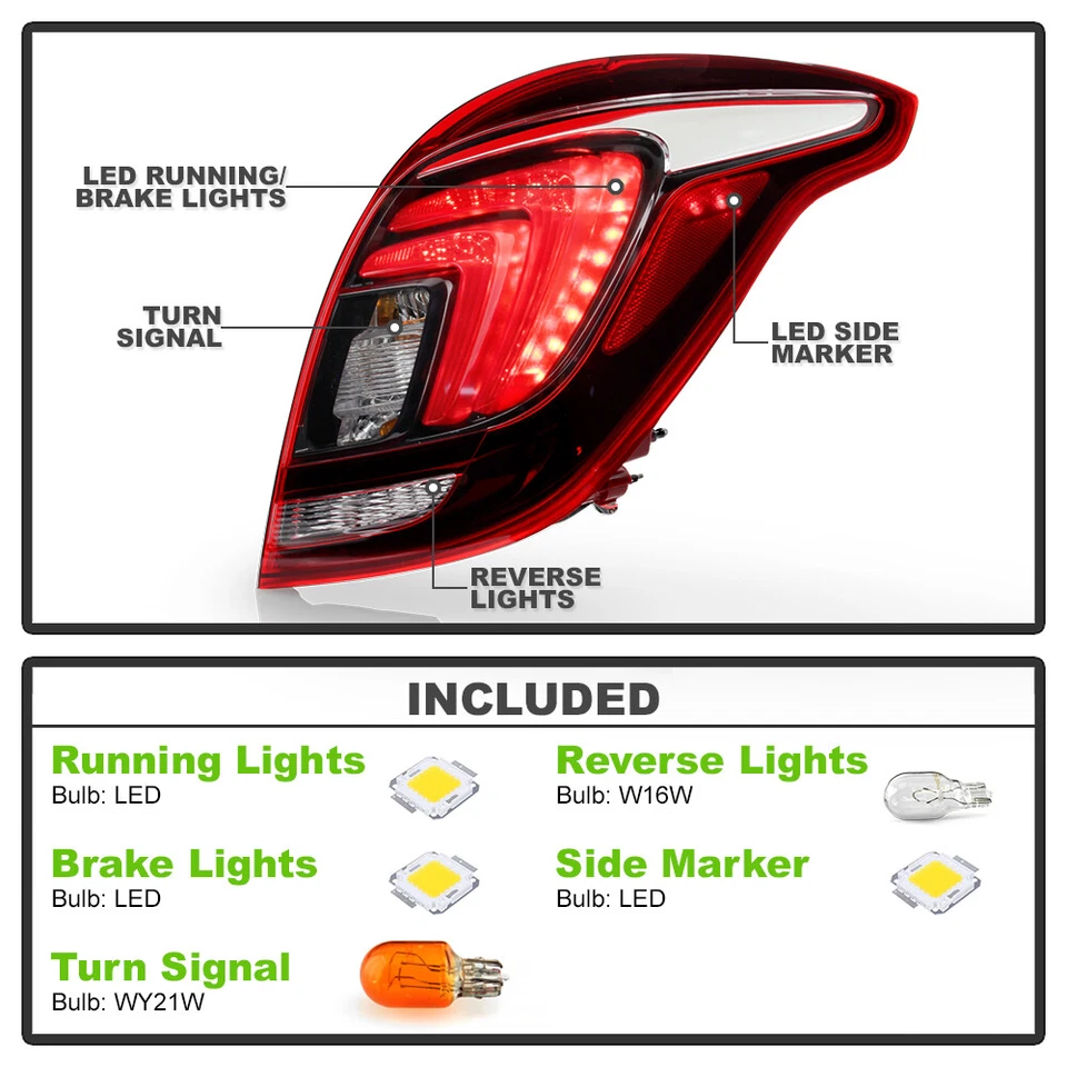 Luz trasera LED estilo fábrica Buick Encore 2017-2022 lámpara de freno lado del pasajero Foto 4 de 4