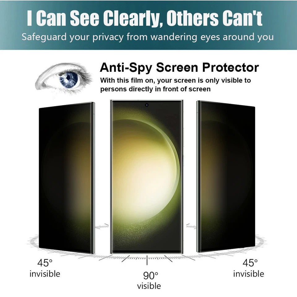 Protector de pantalla de privacidad para Samsung S24 S23 S22 S21 S20 FE Ultra S10 Note 20 10 Foto 2 de 4
