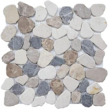 Simple Tile - Marble Mosaic Tile "River Rock Collection" MM 9504-Canyon Tumbled