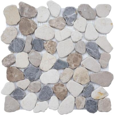 Simple Tile - Marble Mosaic Tile ''River Rock Collection'' MM 9504-Canyon Tumbled
