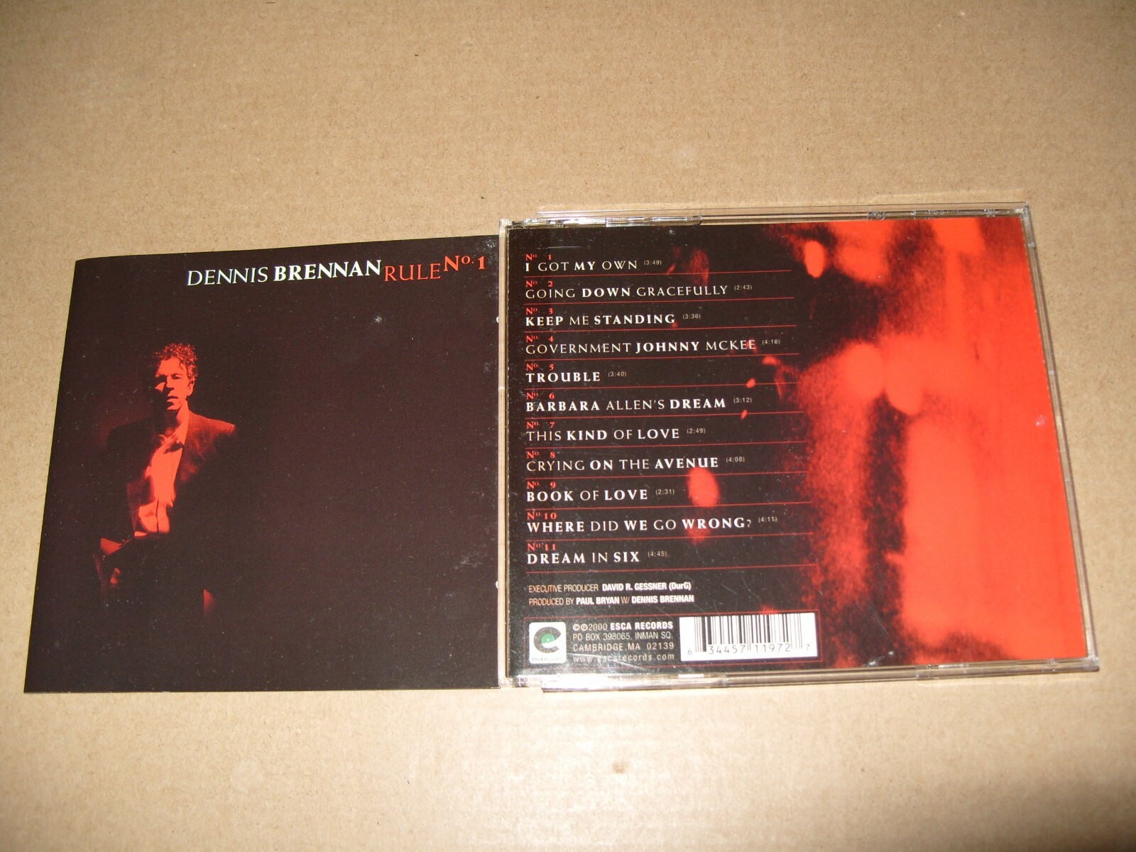 Dennis Brennan - Rule No. 1 - 2000 cd + Inlays Near Mint condition.   (R4)
