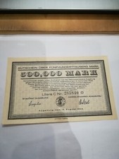 Gutschein der Reichsbankstelle Augsburg, 500000 Mark 9 November 1923