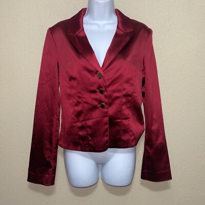 BLUGIRL FOLIES RED BLAZER TOP SZ IT 44 NEW