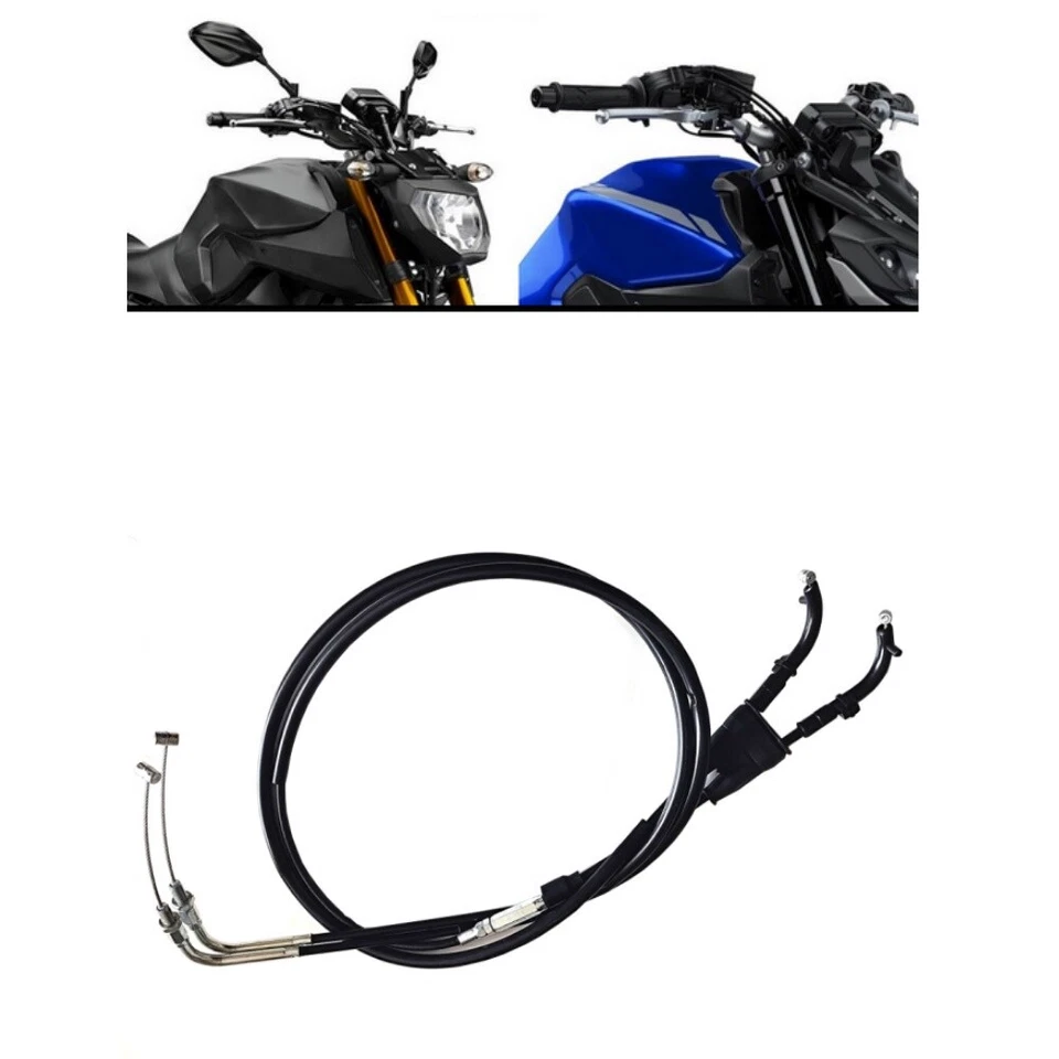 Black Motorcycle Throttle Cables Wires For Yamaha MT09 2014-2020 FZ09 2014-2017 - Image 4 of 4