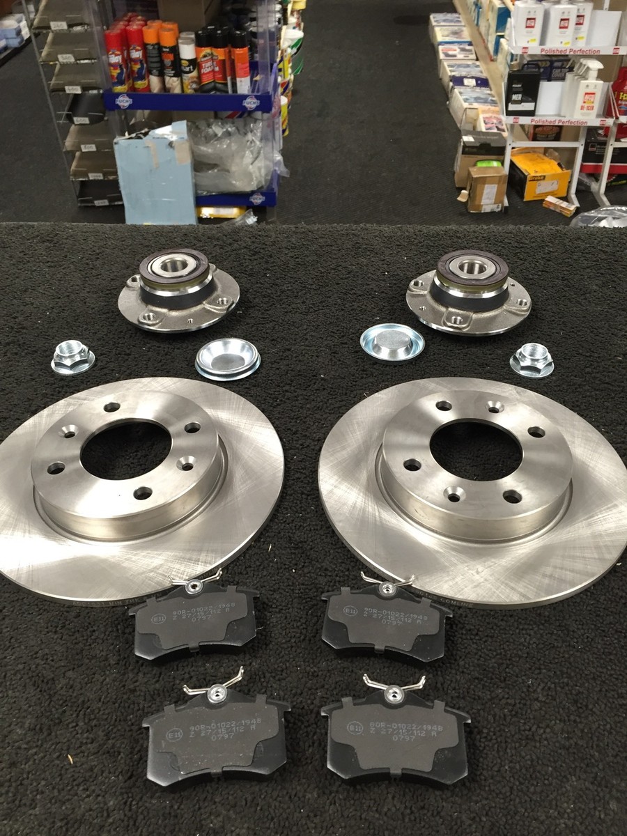 Complete Rear Brake Kit For Peugeot 307 (2000-2009) - Discs, Pads, Bearings & ABS Rings