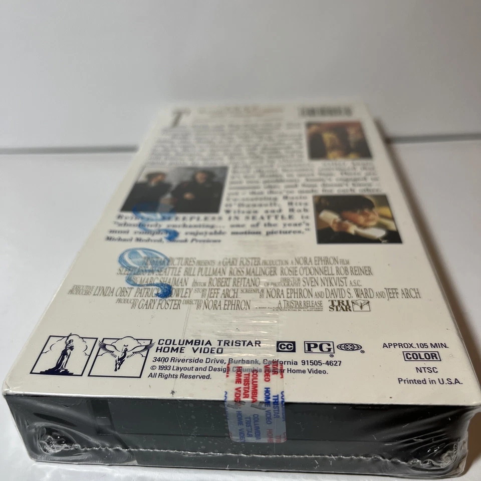 Sleepless In Seattle VHS Tape 1993 Original 1st Run Factory Sealed & Watermarked - Image 4 of 4