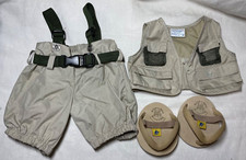 Build A Bear - Fishing Vest - Waders with Suspenders- Sandals - Cute
