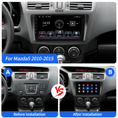 9" Android 14 Car Stereo For Mazda 5 2010-15 Apple CarPlay WIFI GPS Navi BT+AHD - Picture 4 of 12