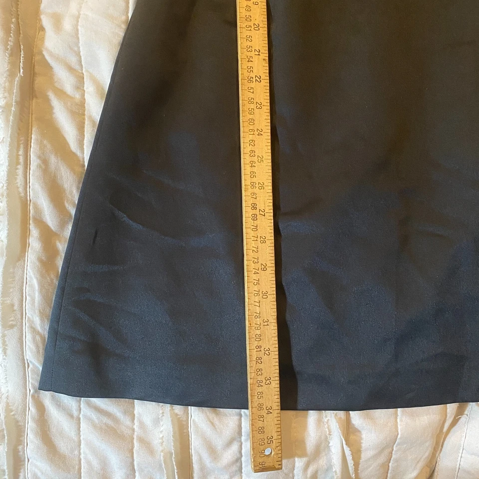 Vestido Milly Of New York para mujer 6 negro satinado línea A mini cóctel fiesta Foto 4 de 4