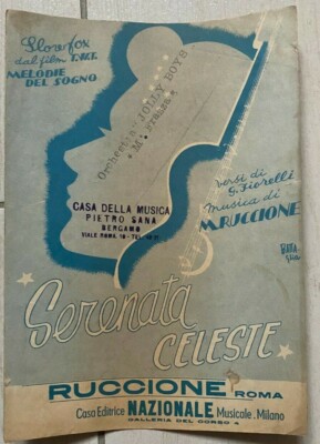1948 SERENATA CELESTE FIORELLI RUCCIONE COLLECTIBLE MUSICAL SCORE