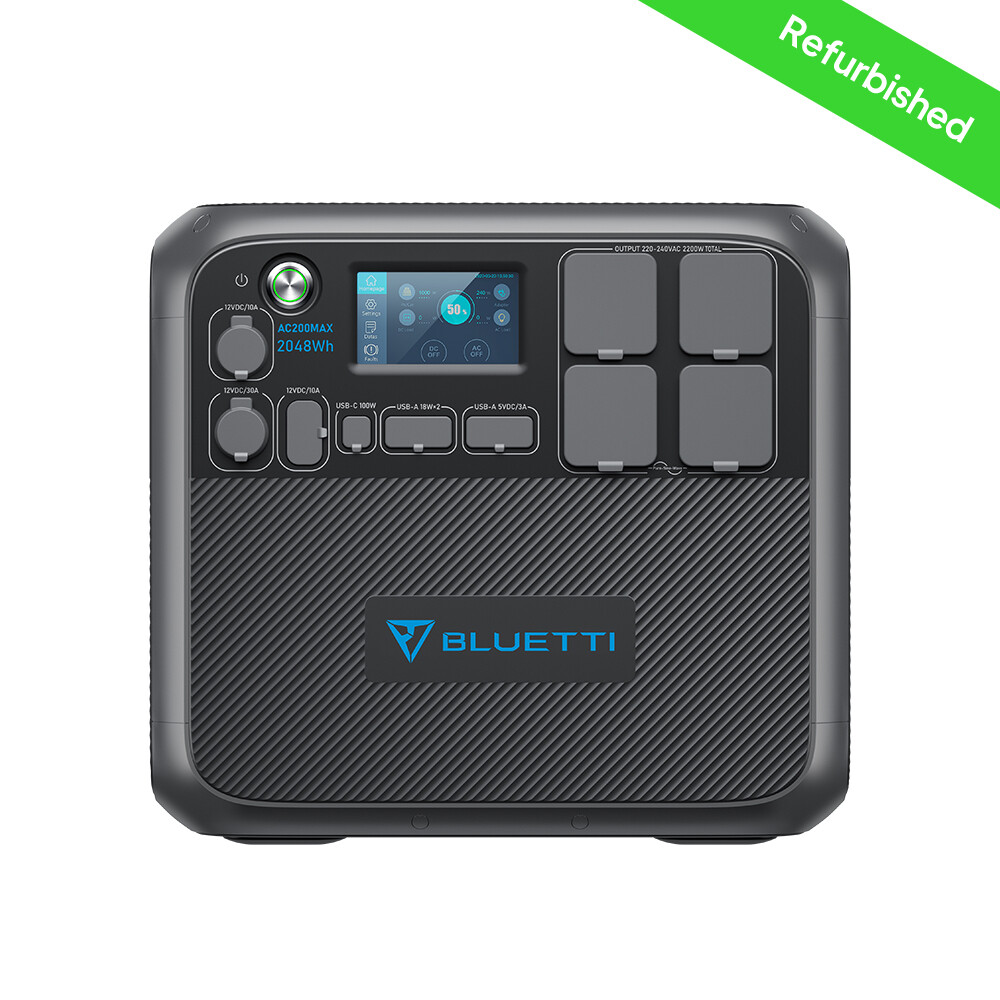BLUETTI AC200MAX Powerstation 2200W Generador Solar Portátil 2048Wh Generador Eléctrico