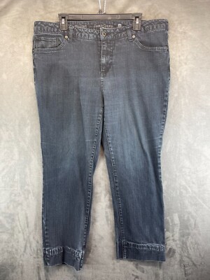 Faded Glory Capri Pants Faded Glory Capri Jeans Womens 18P Black