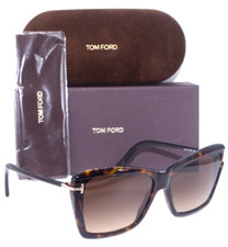 TOM FORD LEAH TF 849 52F HAVANA W/BROWN GRADIENT LENS AUTHENTIC SUNGLASSES 64-15