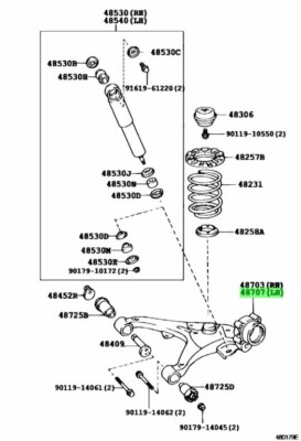 Toyota OEM Rear Suspension Arm Set LH & RH 48703-26060 / 48707