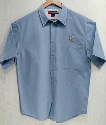 Reel Legends Performance Clothing Mens Button Down Vented Fishing Shirt Sz L 