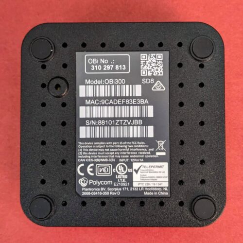 Polycom Obihai OBI300 Phone Analog Adapter USB 1 Port FXS ATA + AC DC 12V Power - Afbeelding 3 van 5
