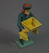 Figura Di Presepe Grulicher, Portatore Di Regali Con Culla, > 7 Cm < (# 9485)