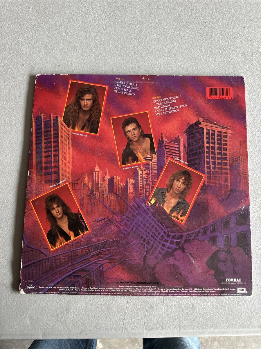 MEGADETH PEACE SELLS BUT WHO'S BUYING CAPITOL ECS81773 JAPAN VINYL